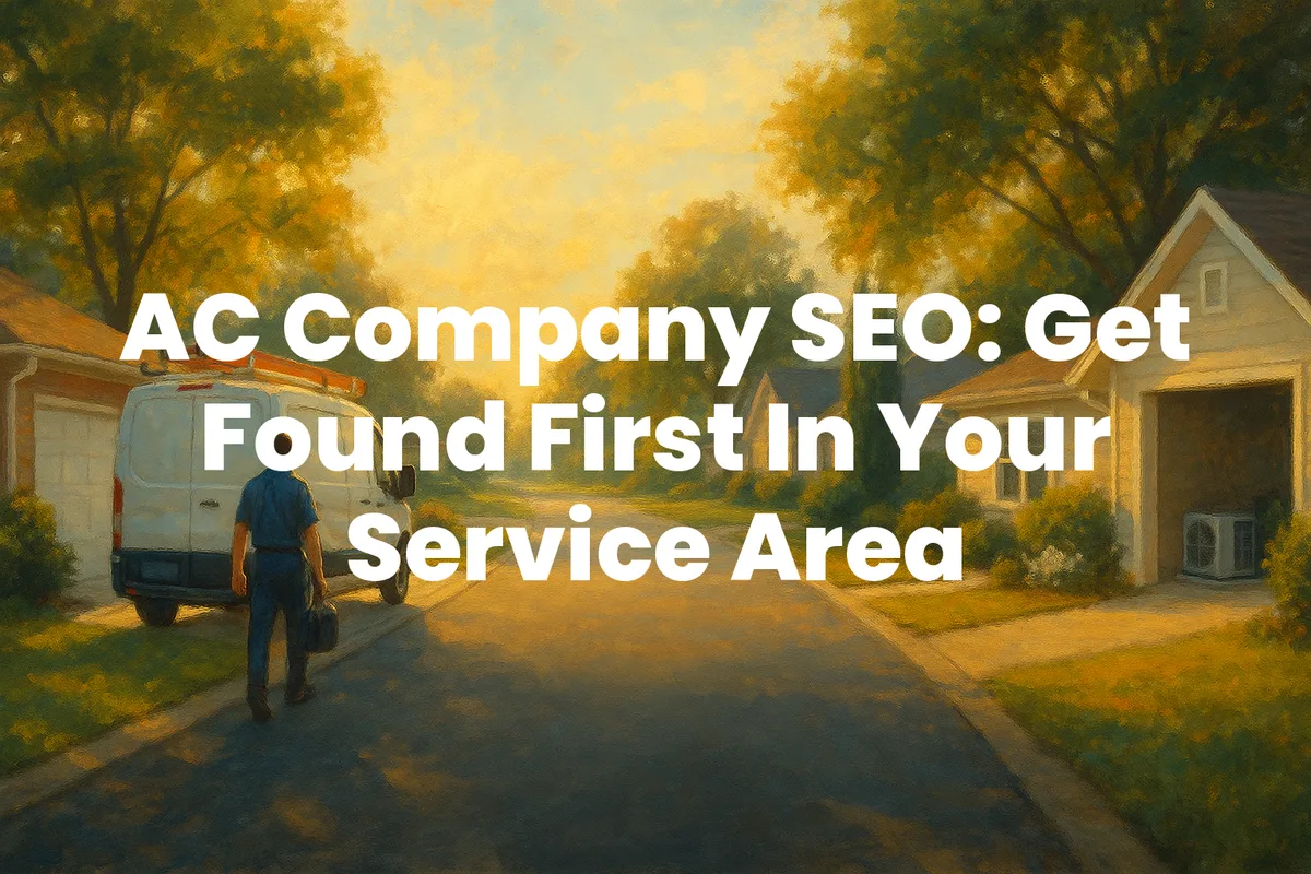 AC Company SEO: Get Found First In Your Service Area