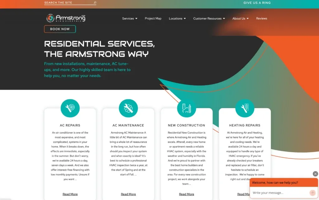 Armstrong Air & Electric. 52 new leads and a 160% ROI