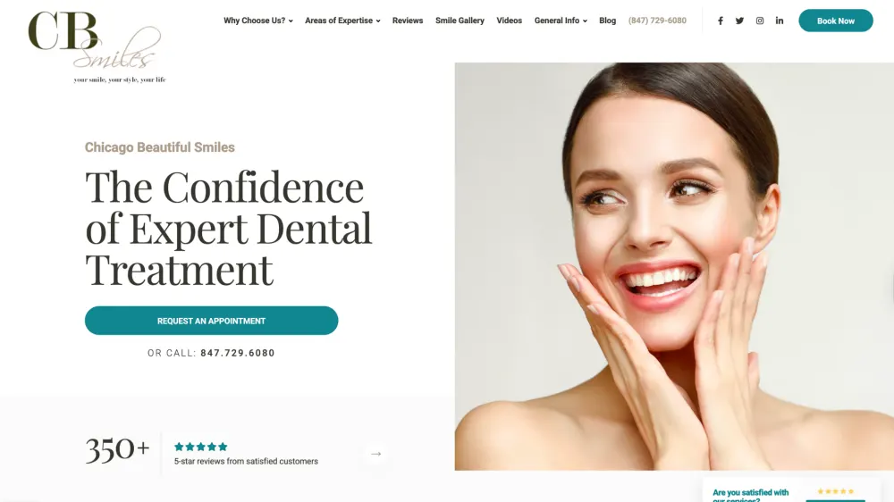 Chicago Beautiful Smiles. 17% revenue lift from a frictionless review system