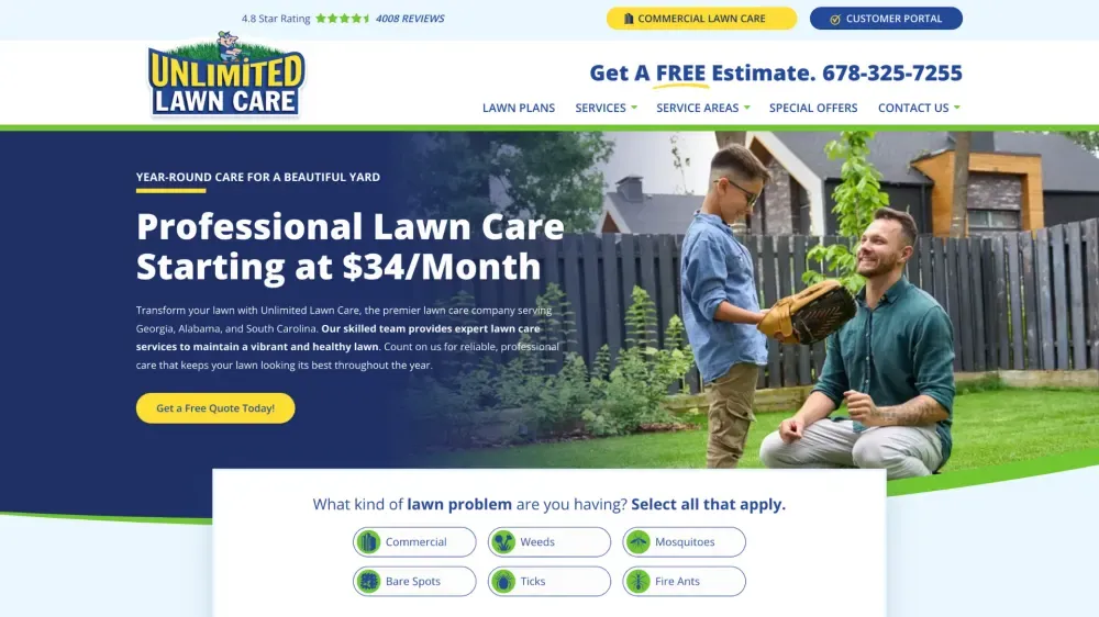 Unlimited Lawn Care. 53 quote requests at 62% lower cost per lead