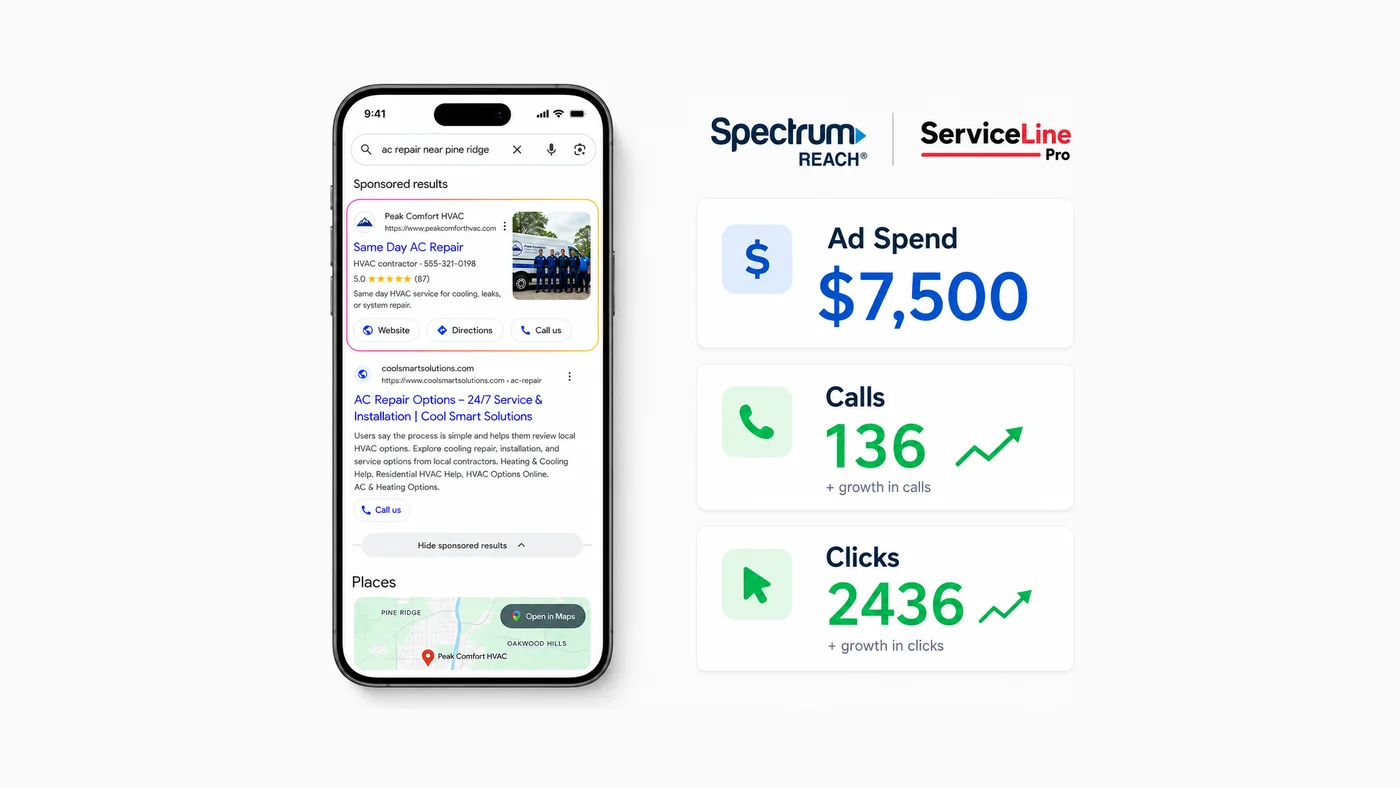 A Google search results page showing the local businesses panel